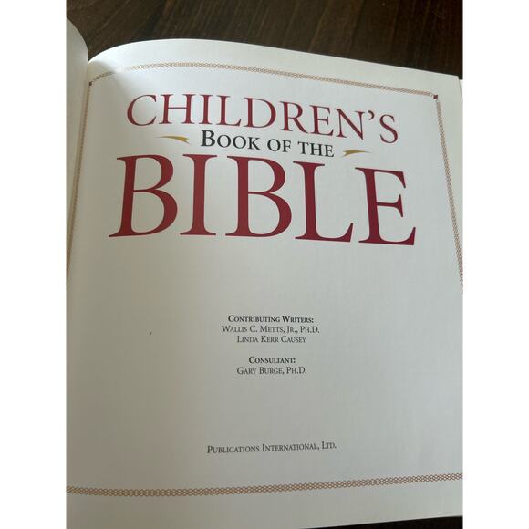 Children's Book Of The Bible Gary M Burge Linda Kerr Causey Wally Metts Hardback - Picture 5 of 7